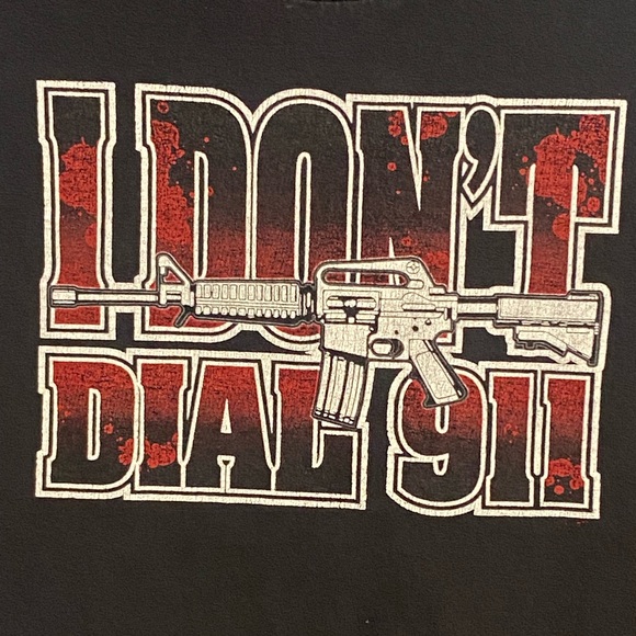 y2k “I don’t dial 911” vintage graphic tee - Picture 3 of 3